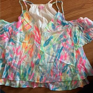Lilly Pulitzer Cold shoulder Blouse size M